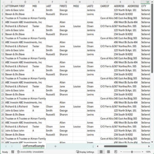Mailing List Formatting